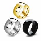 Steel Engagement Wedding Sz6-13 Men 12mm Band Ring Titanium Women Stainless Ring