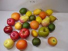 Vintage Artificial Plastic Faux Fruit Lot Apples  Oranges Lemon Mcm Decoration