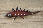 Oaxacan Wood Carving Fantasy Lizard Alebrije Mexico Folk Art Hand Painted Signed