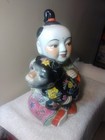 Fine Vtg Chinese Porcelain Figurine Buddha Boy W Dog Great Detail Rare 15 t Look