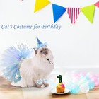  cat Birthday Princess Costume For Cat Kitten Crown Hat Tutu Skirt Cat Princess