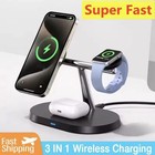 3-in-1 Wireless Charging Station Dock For Iphone  Apple Watch   Airpods