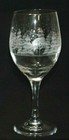 Vintage Christmas Crystal Holiday Winter Snow Wine Glass Sparkling Set 2 Gift