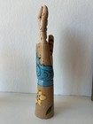 Tattooed Wooden Hand Decor With Movable Joints