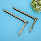 2pcs Kiss Diy Clutch Purse Frames - Metal Clasp Lock  7-shaped For Diy Craft Bag