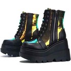 Boots Non Slip Platform Boots Fashion Lace Up Wedge Women High Heels Plataforma