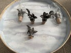 4 Hummingbird Pewter Wine Stoppers With Cork