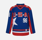 Men s  96 Charlie Conway Mighty Ducks Team Usa Movie Hockey Jersey Stitched
