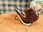 Outstanding Saddle Grain -custombilt- Rare   Oom Paul Shape- Estate Tobacco Pipe