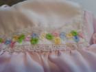 Vintage Mayfair Baby Girl Dress   Bambi Hanger 3 Mo  Pink Lace Smock Collar