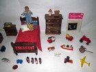 Huge Antique Artist Dollhouse Lot - 1 Of A Kind Toys Furniture   Accessory