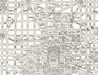 1942 Antique Washington Dc City Map Washington Dc Street Map Wall Decor 3107
