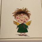 Vintage Mcm Gyo Fujikawa Merry Mistletoe Christmas Card Unused
