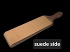  2 Sided Paddle Strop Italian Horsehide In Dark Macchiato  fine   Suede 