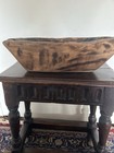 Early Antique Primitive Hand Carved Wood Trencher Bowl