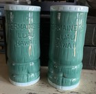 Pair Germaines Luau Hawaii Tribal Tiki Mug Green Blue Hawaiian Tropical Drink