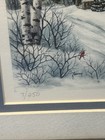 Kathy Glasnap Watercolor  Snowy Scene With Cardinal Fred Door Co Wi 7 250
