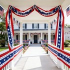 2pcs 20 Ft Patriotic Bunting With 250 Stars  Red White Blue American Flag Banner