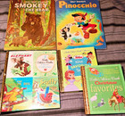 Lot 66 Vintage Little Golden Books1940s50s60s70s 1955 Smokey Bear 1972 Pinocchio