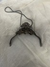 Antique French Art Nouveau Filigree Purse Frame Ornate Metal Clasp C  1900s