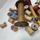 Antique Vintage Wood Thread Spools For Crafting Or Decor Lot Of 25