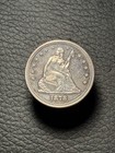 1878 Seated Quarter - Engraved Love Token