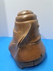 Rare 2 Piece Wavy Style Millinery Wood Hat Block Mold Form Vintage antique 