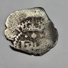 1654-1665 Cob 1 2 Real Spanish Colonial Assayer E Pirate Age Silver  m464