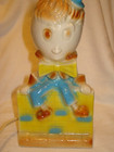 Vintage mid Century Glossy Ceramic Humpty Dumpty Lamp  11  Tall
