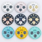 29 5mm Watch Dial Green Luminous For Seiko Vk63 Quartz Movement Enamel Dials