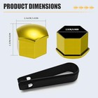 20pcs Lug Nut Covers  Bolt Covers Caps Hexagonal Nut Covers With 21mm Gold