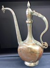Antique Qajar Islamic Middle Eastern Copper Hammered Water Dropper Teapot H  15 