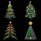 Christmas Trees Embroidered  12 Quilt Blocks Beautiful Set