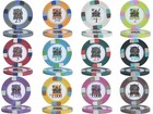 1000 14g Knights Casino Clay Poker Chips Set Acrylic Case - Choose Denomination