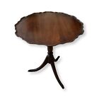 Antique Ferguson Bros Pie-crust Side Table 28 x24  Claw Feet Colonial Revival