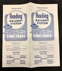 Reading Railway Time Tables- Phili  Ny  Pottsville  Harrisburg     july 28  1957 