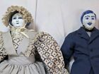 2 German Germany Blue White Doll 25  Wwi Haunted Edsel Orma Couple Mannequin 