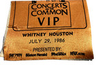 Whitney Houston - Authentic 1986-1987 -satin Vip Concert Pass   boston Commons 