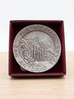Vintage Bates   Klinke The Alamo San Antonio Texas Pewter Medallion Plate In Box