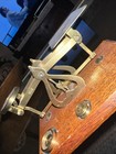 Vintage Brass And Wood Postal Balance Scale Made In England Warranted Accurate