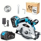 7in Cordless Circular Saw With Battery Charger Set For  21v Brushless Motor