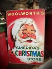 Santa Woolworth s Store Vintage Style Advertising Metal Sign 12   x8    Christmas