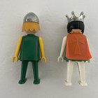 Vintage Geobra Playmobil Medieval Castle Knight And King Figures Green