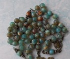 Stunning Rosary With 3 Way Crucifix In Bronze Finish-handmade