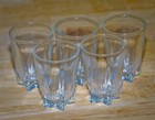 Vintage Clear Glass Shot Glasses Space 1961 Ussr Five Point Star Rare Find 