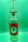 Vintage 60 s Old Fitzgerald Glass Bourbon Decanter Bottle Stopper Red Design