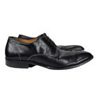 Vtg Antonio Maurizi Mens Shoe Us 10 Eu 43 Black Leather Made Italy Narrow Square