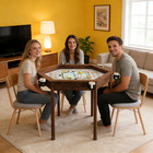 Hexagon Game Table 6 Players Family Friends Gaming Dining Rustic