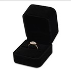 Black Velvet Ring Box     Luxury Soft Velvet Jewelry Gift Box For Engagement  W   