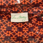 Vera Bradley Makeup Bag Lined Fabric Purple Orange Pink White Floral